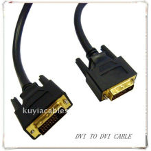 Ouro de alta qualidade chapeado DVI preto para cabo DVI 24 + 1 PARA SAMSUNG MONITOR DELL